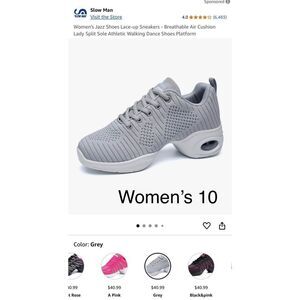 Slow Man Women's Jazz Shoes Lace-up Sneakers